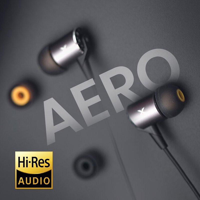 其他金屬 耳機/藍牙耳機 黑色 - AERO PLUS 高解析有線耳機
