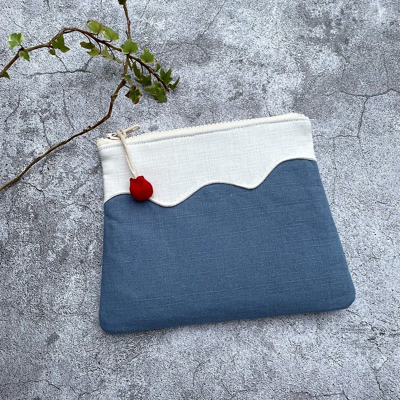 [Mount Fuji] E-book e-reader book cover storage bag cloth book cover - กระเป๋าแล็ปท็อป - ผ้าฝ้าย/ผ้าลินิน 