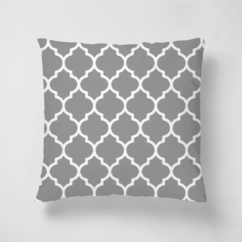 Moroccan Quatrefoil classic Moroccan pattern / short pile pillow / color customized - หมอน - เส้นใยสังเคราะห์ หลากหลายสี