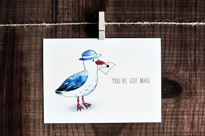 Animal series card-you have received the mail / seagull / postcard - การ์ด/โปสการ์ด - กระดาษ หลากหลายสี