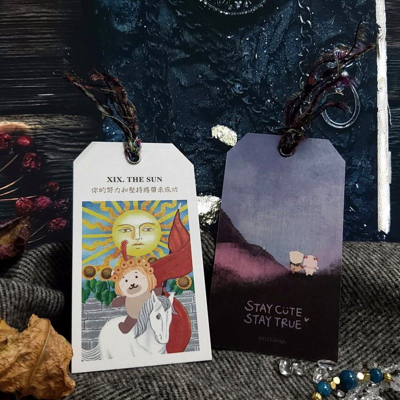 Hand-drawn Tarot Card Bookmark - XIX. THE SUN - ที่คั่นหนังสือ - กระดาษ หลากหลายสี