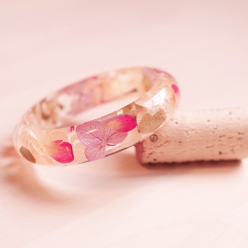 FlowerSays / About Wedding - Rose Real Flower Bracelet / PurpleCollection / Eternal Flowers / Bracelet - สร้อยข้อมือ - พืช/ดอกไม้ สีม่วง