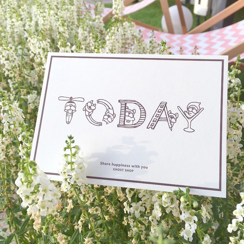 (Sold Out)Thick Postcard-TODAY - Cards & Postcards - Paper White