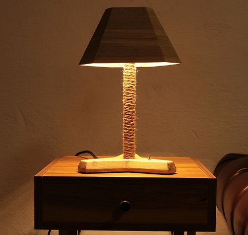 CraftMeBy Hexagonal Wood Table Lamp MONKLIGHT
