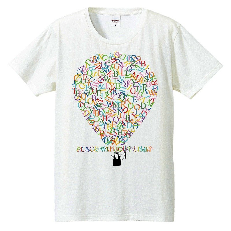 Tシャツ / balloon - 男 T 恤 - 棉．麻 白色