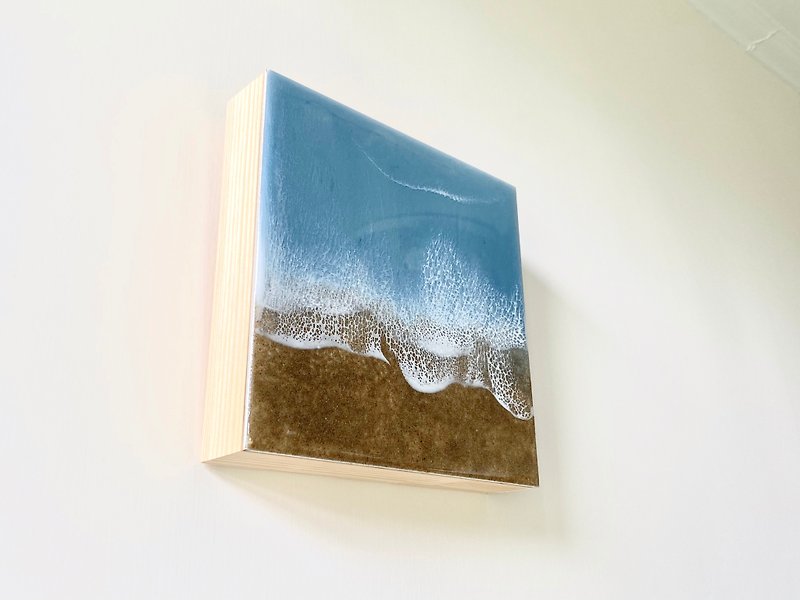 Resin Ocean Painting, Wall Art, Home Deco, Housewarming, Wedding gift - 掛牆畫/海報 - 樹脂 藍色