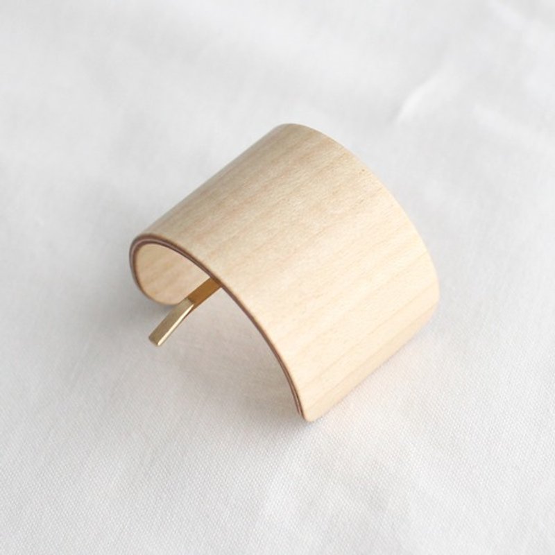 Wooden Pony Hook S 　Maple　 Hair Cuff - Hair Accessories - Wood 