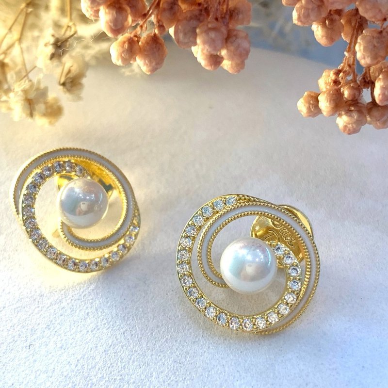 Arthemis | 螺紋 - 耳環/耳夾/耳骨夾 - 銅/黃銅 金色