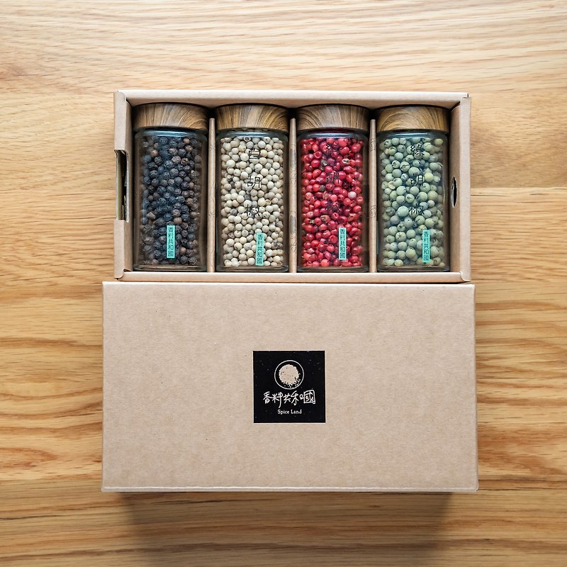 #礼箱# Original pepper four into gift box - เครื่องปรุงรส - แก้ว สีแดง
