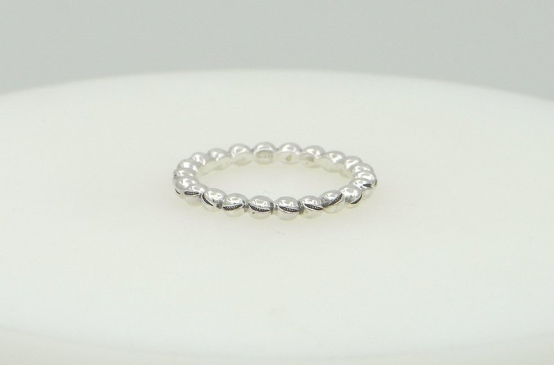 smile ball pico ring_5 (s_m-R.54) 微笑 笑 銀 環 戒指 tiny smiles sterling silver - แหวนทั่วไป - เงินแท้ สีเงิน