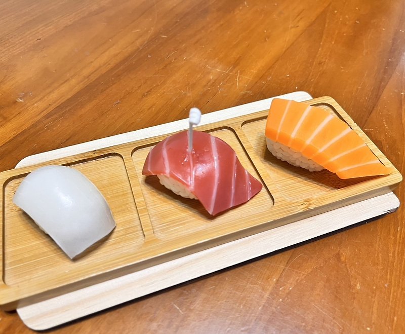Nuomi Canteen-Simulation Sushi Candle-Nigiri Sushi Series - เทียน/เชิงเทียน - ขี้ผึ้ง 