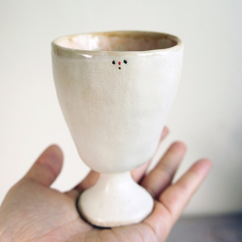 手作りの陶器：細菌カップの人々 - 小さな温かい空気の蛇口 - 急須・ティーカップ - 磁器 ピンク