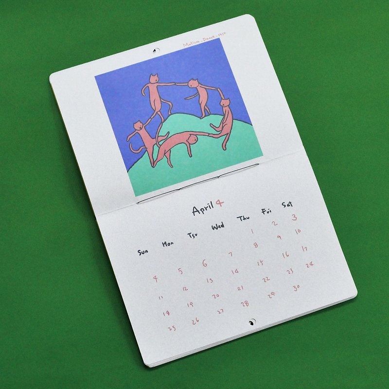 Mi Mou Cat 2021 World Famous Paintings Annual Calendar Booklet