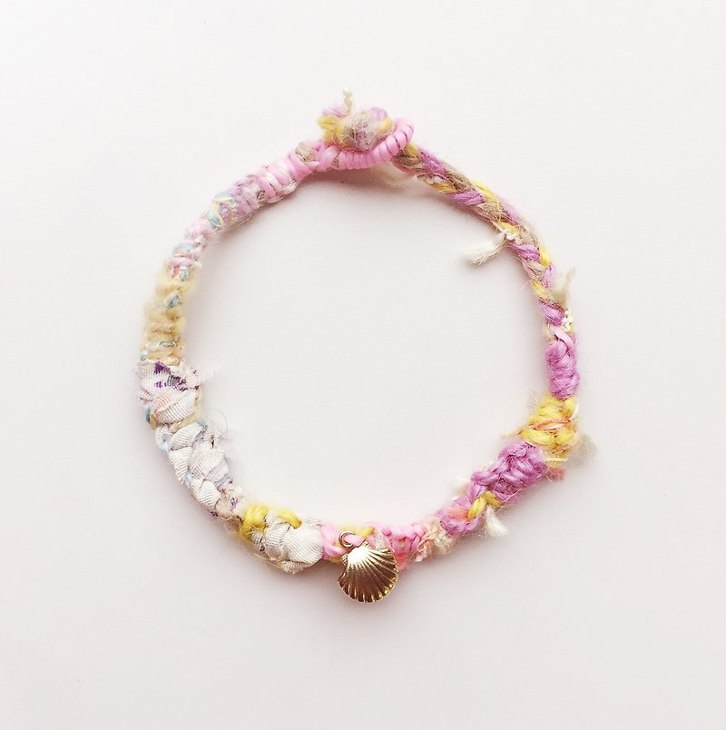 Koko Loves Dessert // weave stories bracelet - Pink Mermaid Bubble - Bracelets - Other Materials Pink