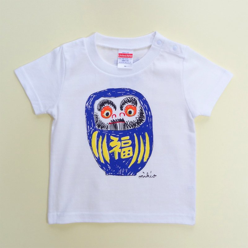 だるま ベビー キッズ tシャツ Blue 80 90 100 110 120 130 140 150 160 - 男/女童裝 - 棉．麻 藍色