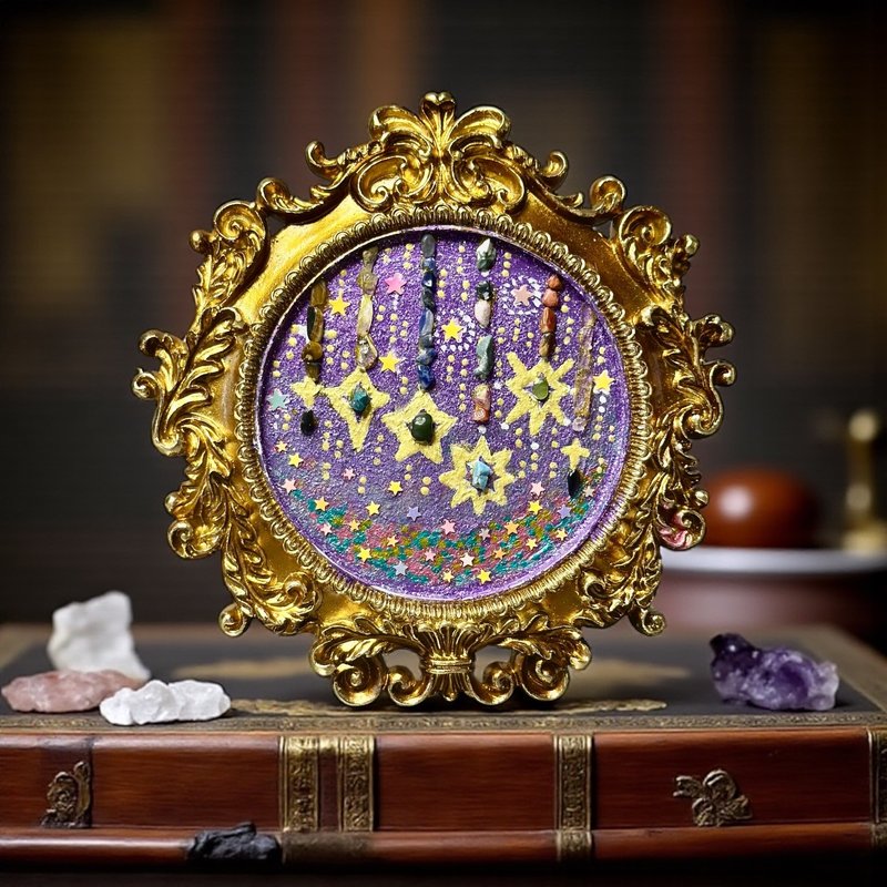 星願的寶石流星/16.5x15.5cm/壓克力水晶畫/2025繪製 - 擺飾/家飾品 - 壓克力 
