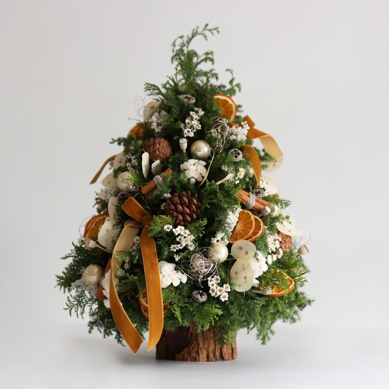 Frosty Sweet Orange Christmas Tree - ของวางตกแต่ง - พืช/ดอกไม้ สีส้ม