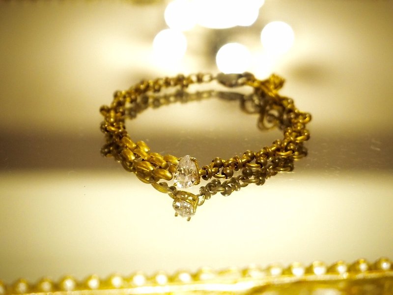 Retro must be a small luxury brass bracelet - สร้อยข้อมือ - โลหะ สีนำ้ตาล