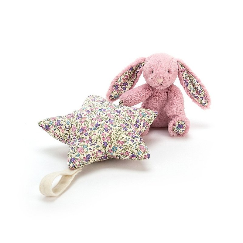 Jellycat Musical Pull Blossom Silver Bunny - Kids' Toys - Polyester Pink