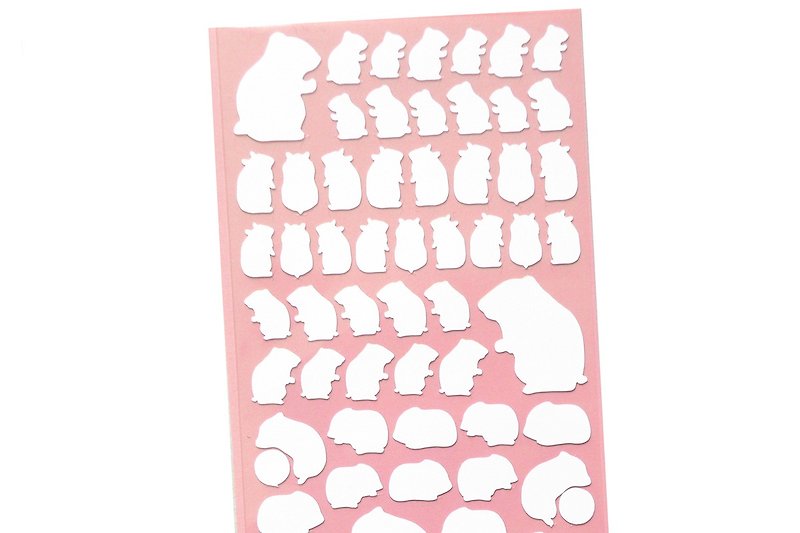 Hamster Stickers - สติกเกอร์ - วัสดุกันนำ้ ขาว