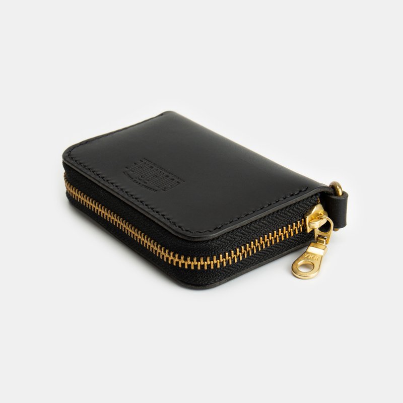 GOURTURE - Classic Universal Wallet/Zipper Wallet [Zomo Black] - กระเป๋าสตางค์ - หนังแท้ สีดำ