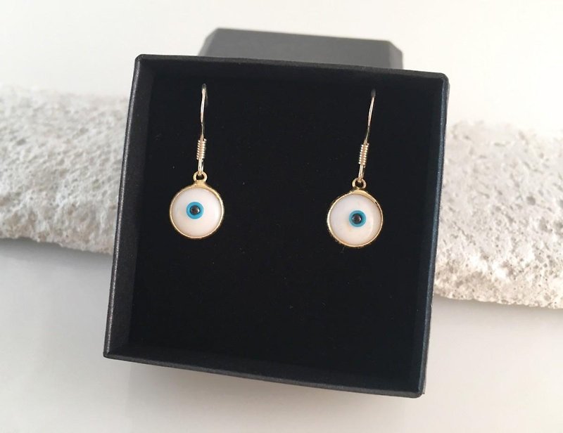 Evil Eye ◆ Evil eye amulet ◆ SV earrings / Clip-On - Earrings & Clip-ons - Other Metals Silver