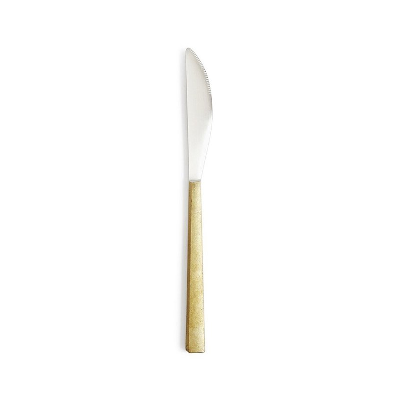 Hand-cast Bronze knife | FUTAGAMI - ช้อนส้อม - ทองแดงทองเหลือง สีทอง