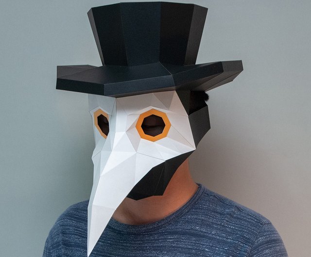 DIY 手作り 3D 紙モデルの装飾ギフト ヘッドギア マスク シリーズ