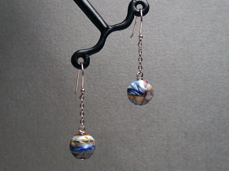 #GE345 Murano Glass Beads Earring - ต่างหู - แก้ว หลากหลายสี