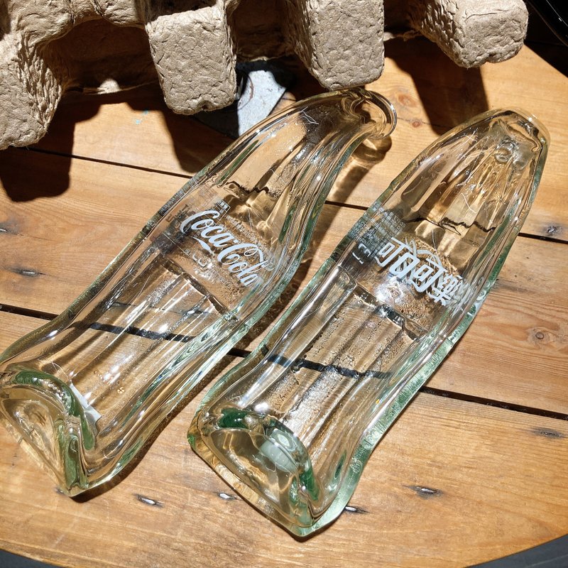 コカ・コーラコカ・コーラレトロカーブプレートカーブハンドルプラッターガラスプレート - 収納用品 - ガラス 