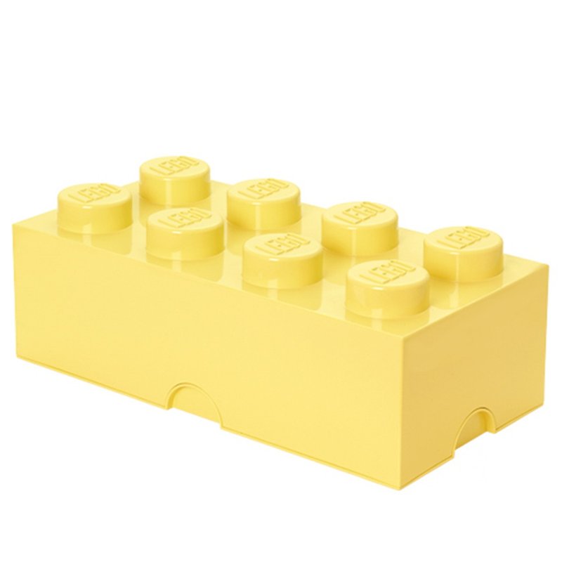 Room Copenhagen LEGO 8 Convex Storage Box-Light Yellow (40041741) - Storage - Other Materials 