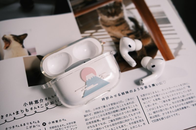 富士山與太陽 防摔Airpods Case - 耳機/藍牙耳機 - 塑膠 透明