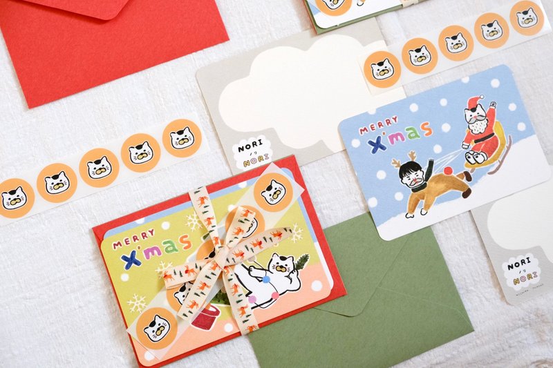 NORI Christmas card envelope set - การ์ด/โปสการ์ด - กระดาษ สีแดง