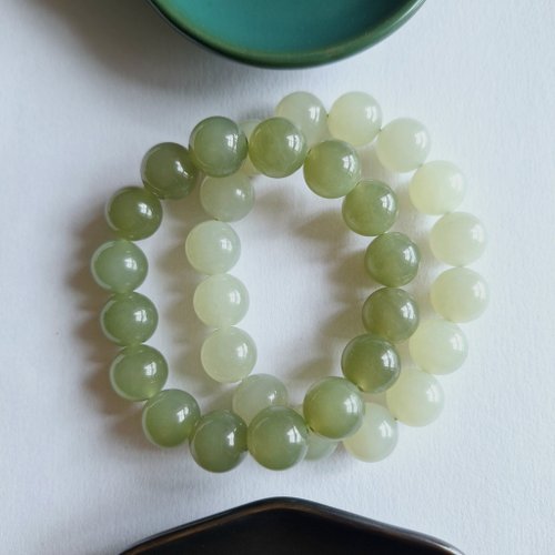 翡翠百貨 jade store 12mm天然和田玉手串珠串 | 天然和田玉手鏈珠鏈玉器