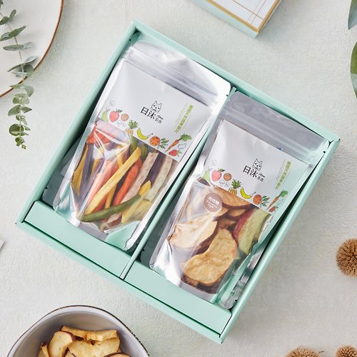 日沐茶食 果然蔬脆禮盒 -天然蔬果脆片x4包 (口味任選)母親節禮盒