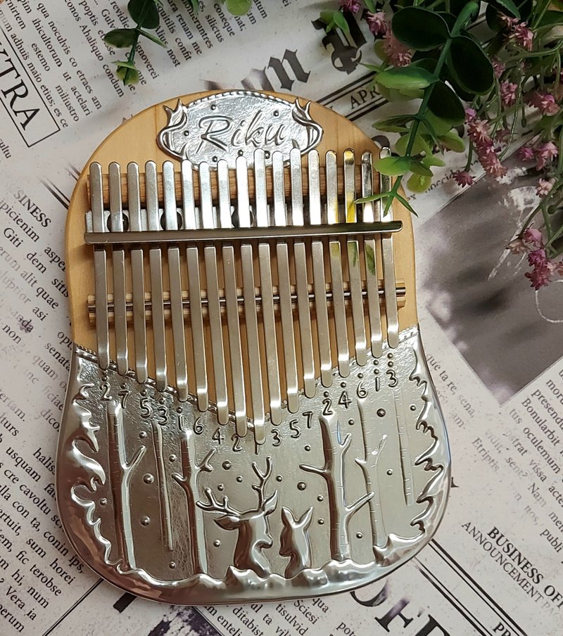 Elk Forest Tin Thumb Piano (Kalimba) Christmas Gift - Guitars & Music Instruments - Other Metals 