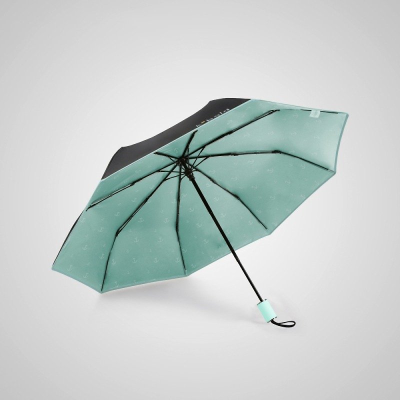 【德國kobold】抗UV旋轉芭蕾系列-超輕巧-隱藏傘珠-遮陽防曬三折傘-淺粉綠 - 雨傘/雨衣 - 其他材質 綠色