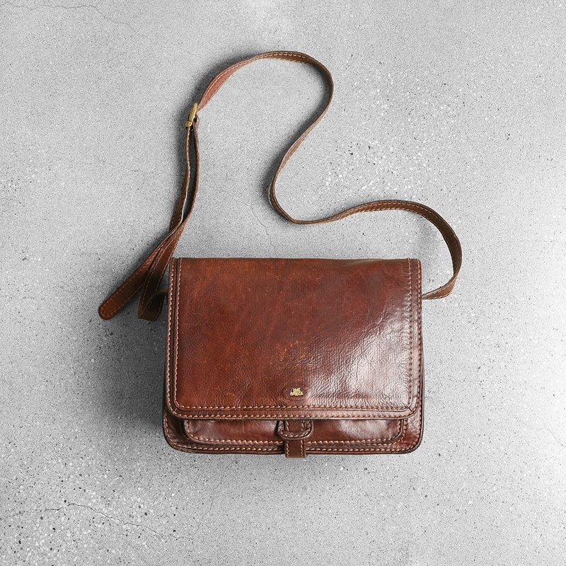 The Bridge Vintage Crossbody Bag - Messenger Bags & Sling Bags - Genuine Leather Brown