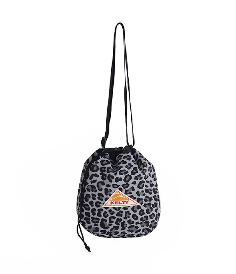 KINCHAKU Shoulder Pouch Gray Leopard - Messenger Bags & Sling Bags - Nylon Gray