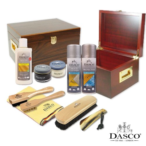 SHOESMART 鞋之潔護專家 英國伯爵DASCO 7550豪華皮革保養禮盒 皮鞋保養 鞋油 防水噴霧