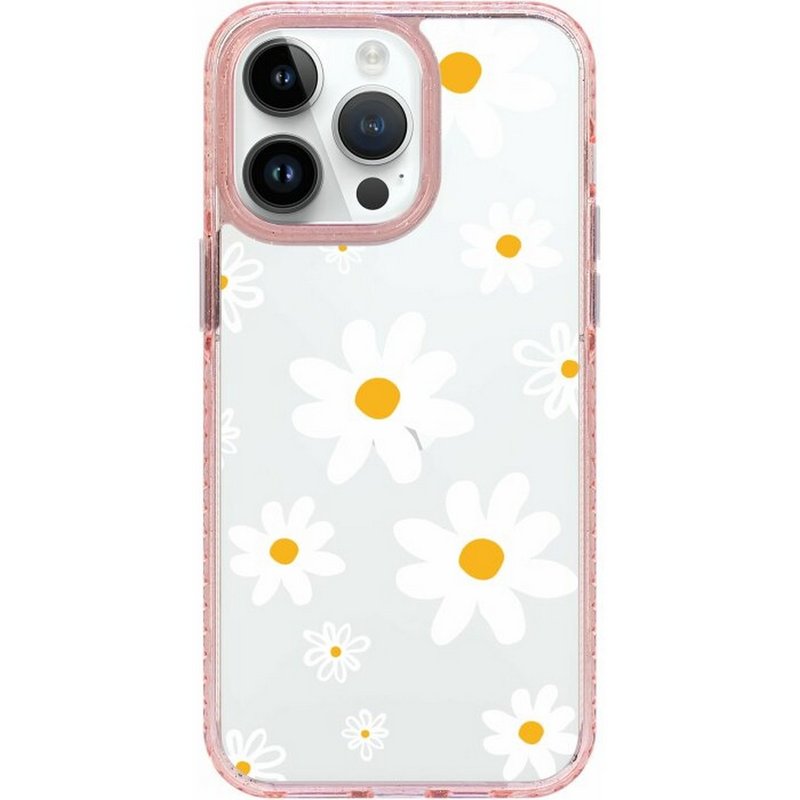 創意系列沁涼洋甘菊 iPhone16 SamsungS25氣墊標準防摔鏡面手機殼 - 手機殼/手機套 - 塑膠 多色