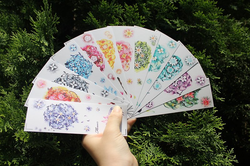 Flower cluster Bookmark - ที่คั่นหนังสือ - กระดาษ หลากหลายสี
