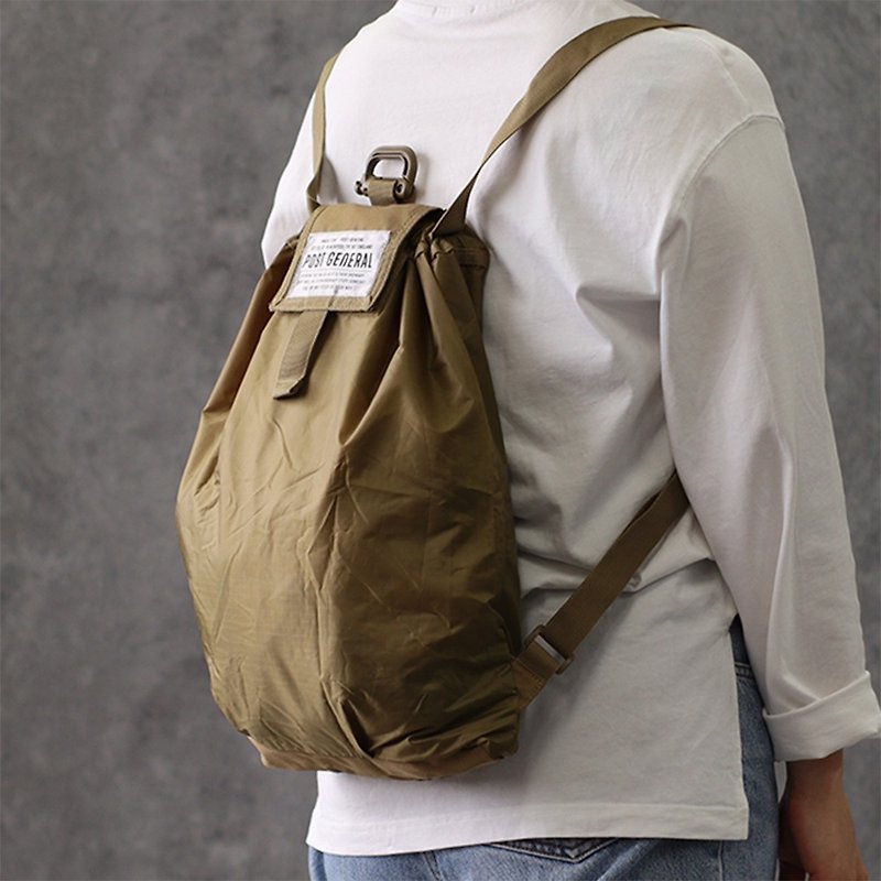 POST GENERAL Eco-Friendly Folding Backpack Water Repellent Backpack - Backpacks - Polyester Khaki