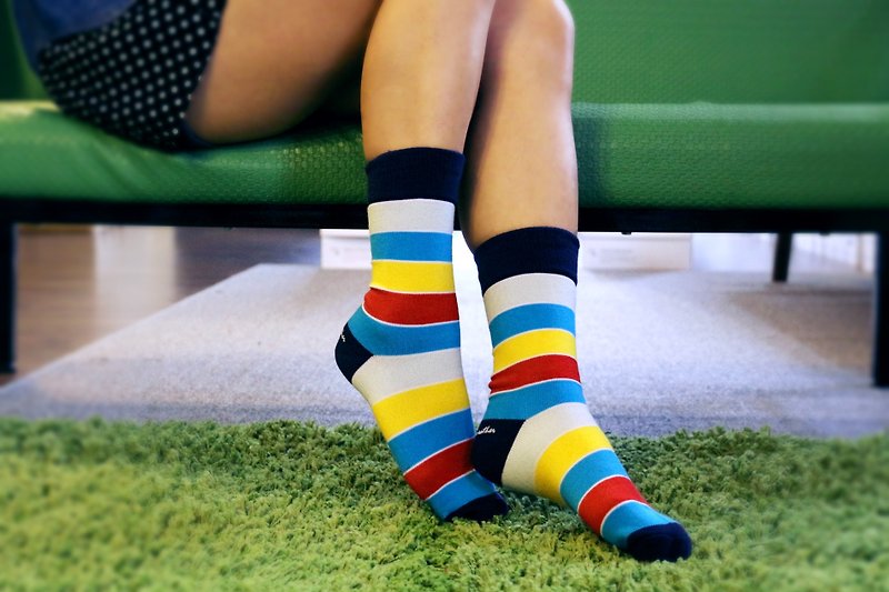 Women's Socks - York, Chalk & Cheese - British Design for Stylish Ladies - Socks - Cotton & Hemp Multicolor