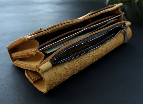 Leather Cash Envelope Wallet, Long Wallet, Petite Leather Clutch - Shop  Anger Refuge Wallets - Pinkoi