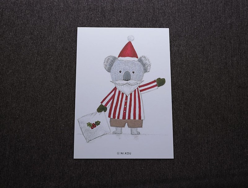 ni.kou Christmas koala postcard - Cards & Postcards - Paper 
