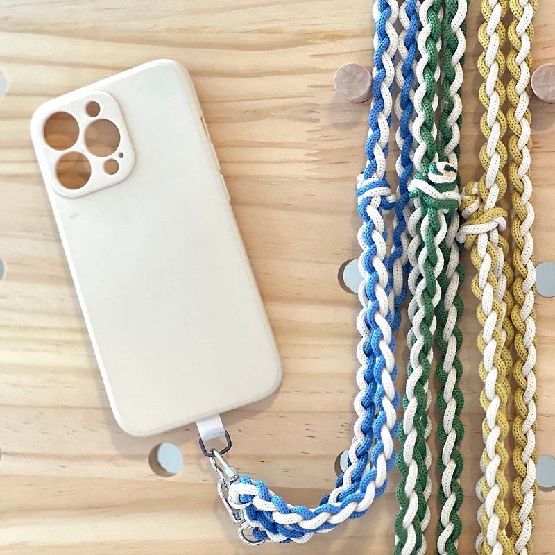 可調節 — 雙色編織手機繩 - 手機配件 - 聚酯纖維 