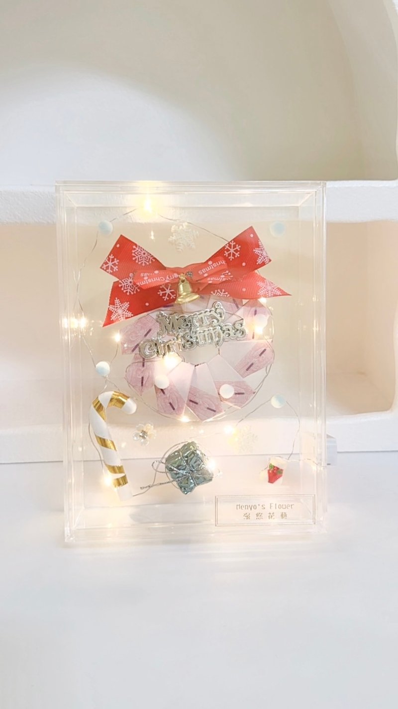 【聖誕禮物】聖誕花圈 有錢花圈 交換禮物 售價含現金一千 - 乾燥花/永生花 - 植物．花 