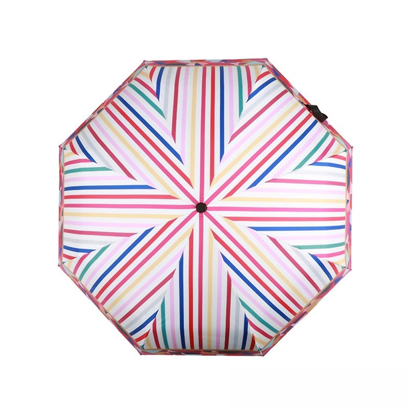 [German Kobold Cool Bode] Anti-UV-British Line-Super Lightweight-Massage Handle-Sun Umbrella-Tri-fold Umbrella-British Line - Umbrellas & Rain Gear - Other Materials Multicolor