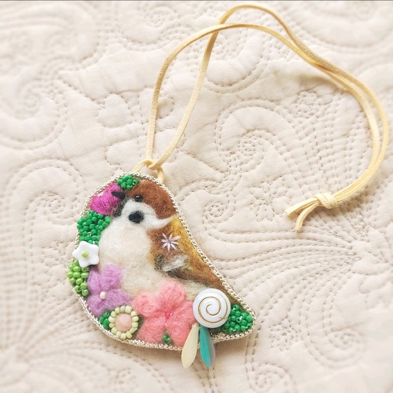 Bag charm of sparrow - ที่ห้อยกุญแจ - แก้ว หลากหลายสี